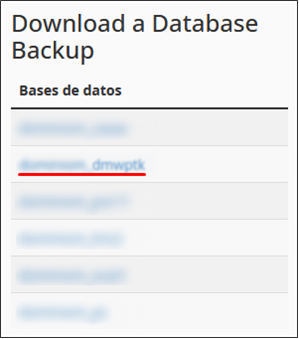 Descargar una copia de seguridad de la base de datos MySQL