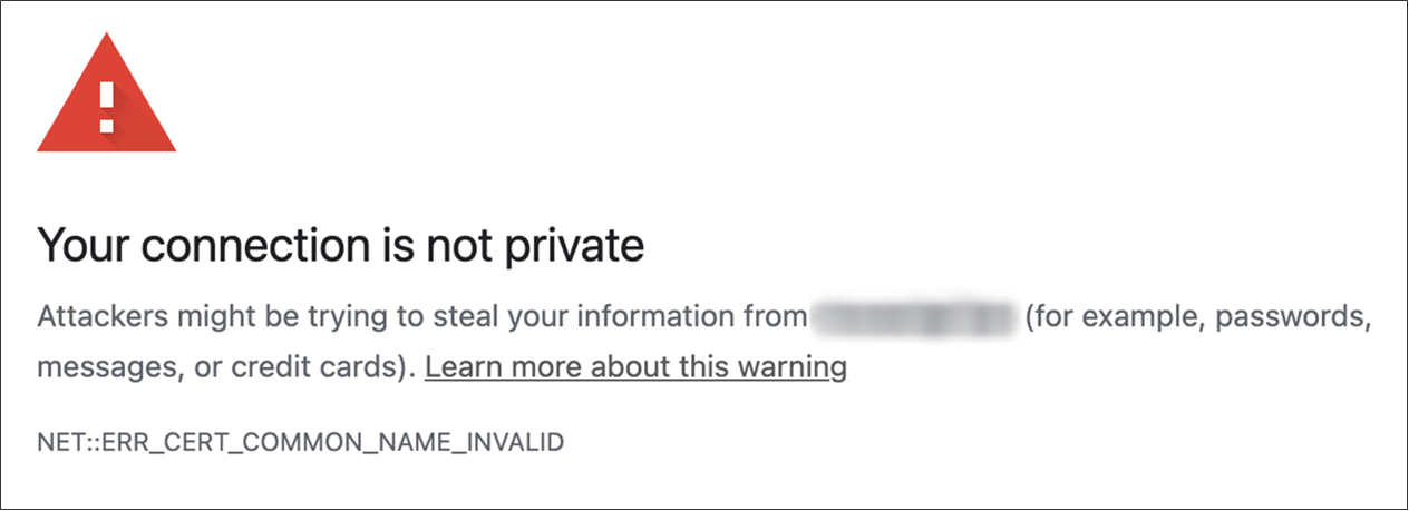 Tu conexión no es privada (Your connection is not private)